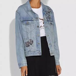 Authentic Coach Rexy Bling Denim jacket in size 0